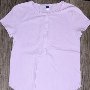 Old Navy Short Sleeve Henley Top - Light Lavender